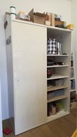 Schrank mit Schiebetüren weiss 218x149x63cm gebraucht