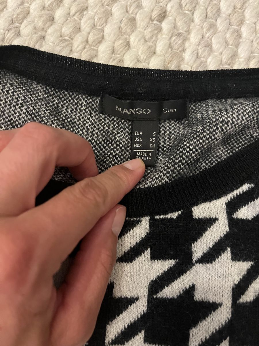 Mango Maglioni & Felpe: Mango Strickpulli, Hahnentrittmuster, Schwarz/Weiss, Gr.S – Usato da Schaffhausen venduto da juf_98r9 1
