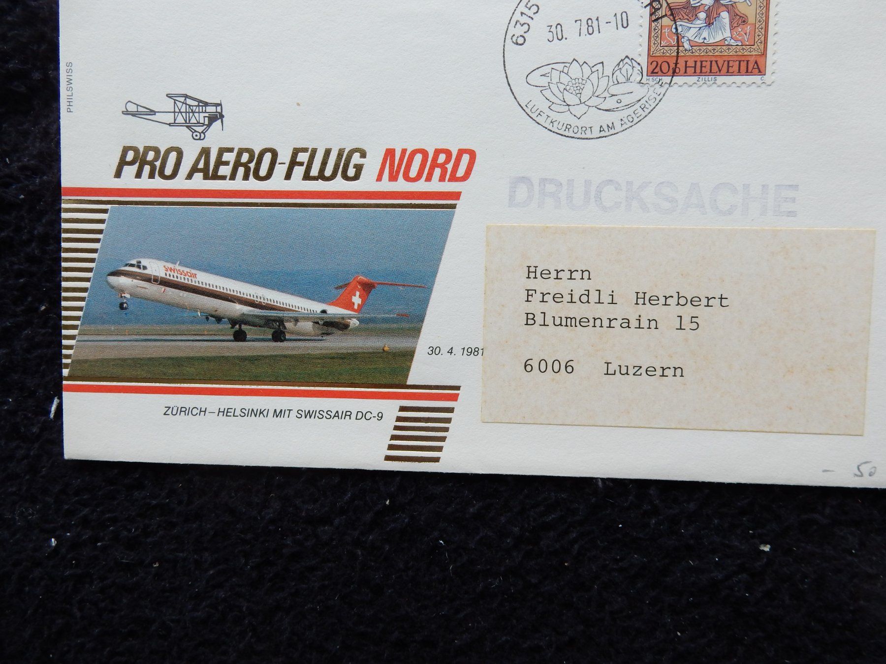 Tutti i francobolli: Nostalgielot Swissair – Usato da Boniswil venduto da Weibo12 2