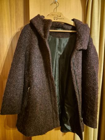Damen Mantel, C&A THE OUTERWEAR, dunkelrot meliert, Gr. 50