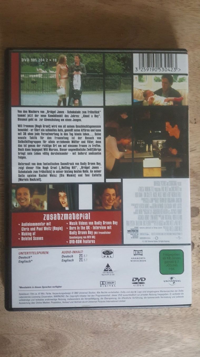 Tutti i DVDs: DVD About a boy mit Hugh Grant – Usato da Dierikon venduto da sanpaplo 1