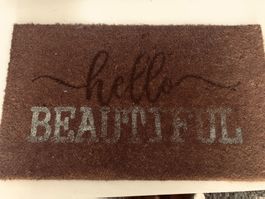 Fussmatte "Hello Beautiful" - Willkommen im Herbst!