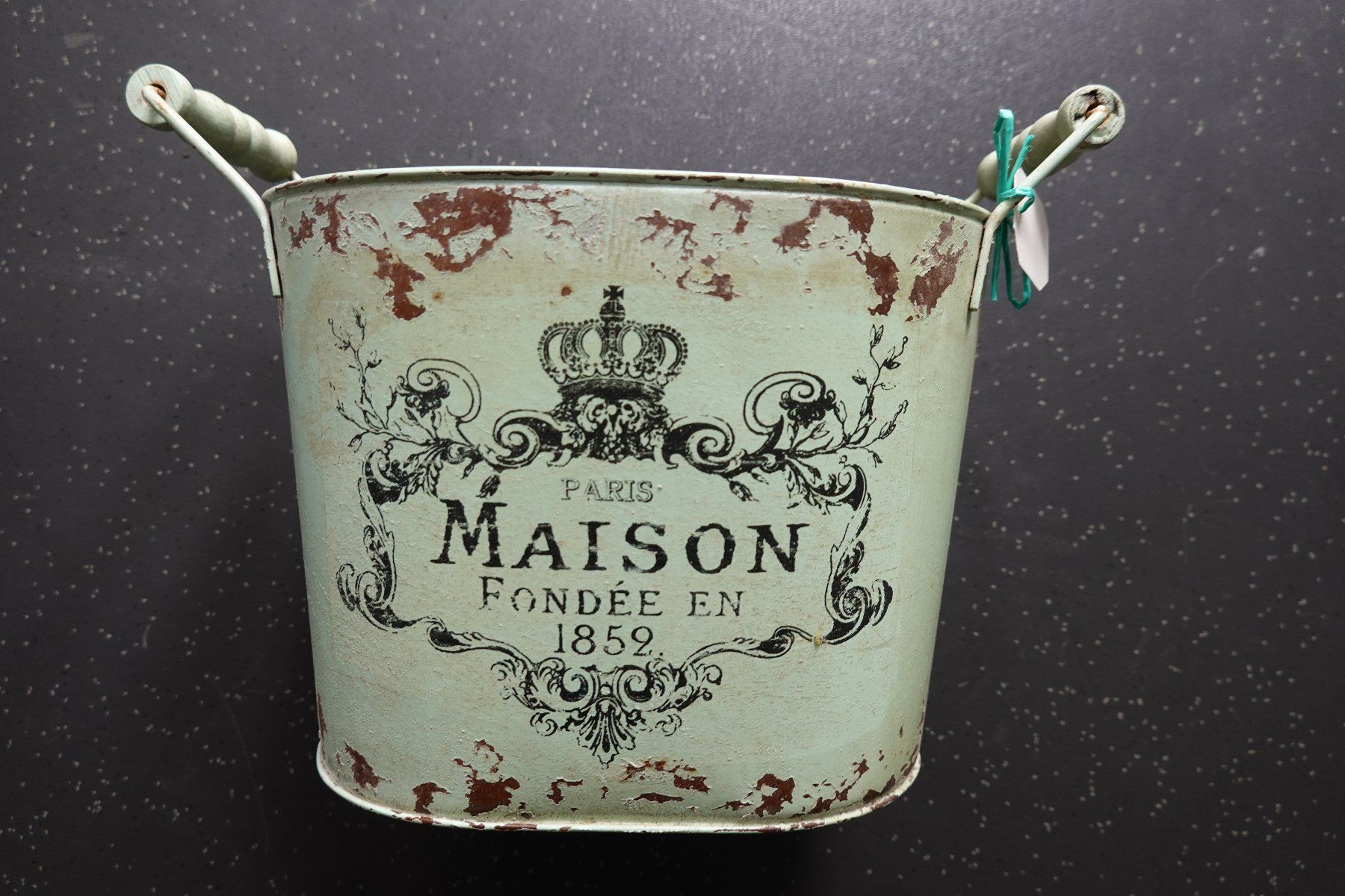 Tutte le decorazioni: Shabby Chic Eimer Maison Paris Vintage Deko mint Cachepot – Nuovo (secondo la descrizione) da Jona venduto da simongarden 6