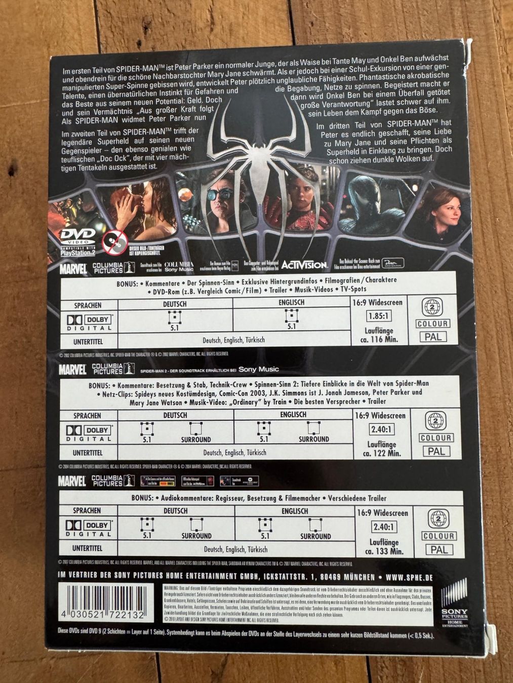 Tous les DVDs: DVD: Spiderman 1 bis 3 – D'occasion à Belp par Smiley90 1