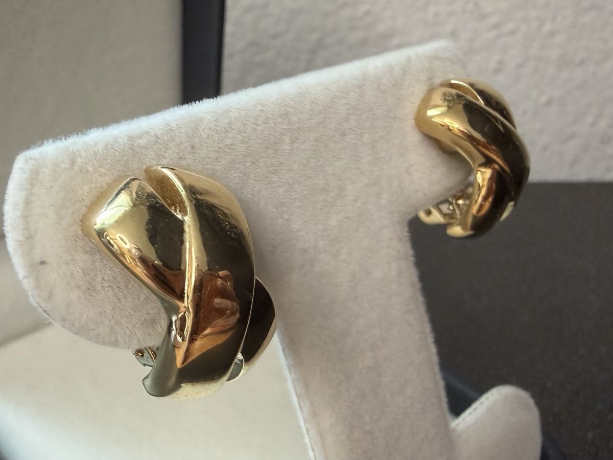 Orecchini pendenti & Orecchini a lobo: Vintage Ohrringe Clips Luxus Modeschmuck   – Usato da Lamone venduto da LaCantinaMagica 2
