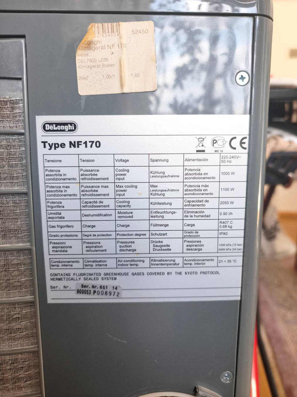 De'Longhi Klimageräte: Klimagerät DeLonghi NF170 gebraucht – Gebraucht aus Winkel von Bewy 1