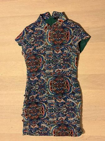 Seidenkleid handgemacht Gr 36