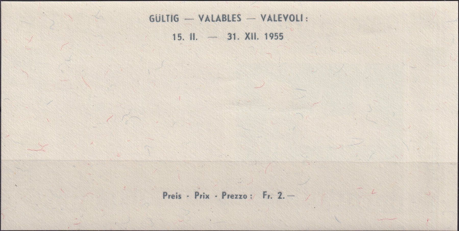 Alle Briefmarken: 1955, W35, LAUSANNE-BLOCK postfrisch **, Kat: 80.- – Gebraucht aus Sursee von Luzernerraute 1