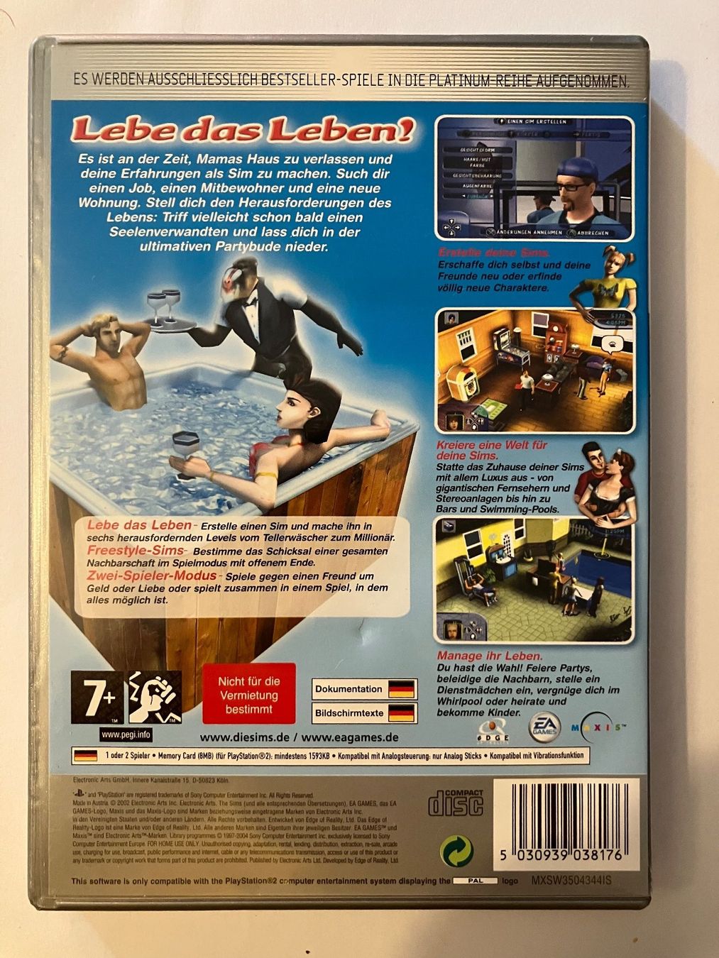 Sony Spiele: Les Sims – PS2 – Gebraucht aus Ecublens VD von Lenordique 1