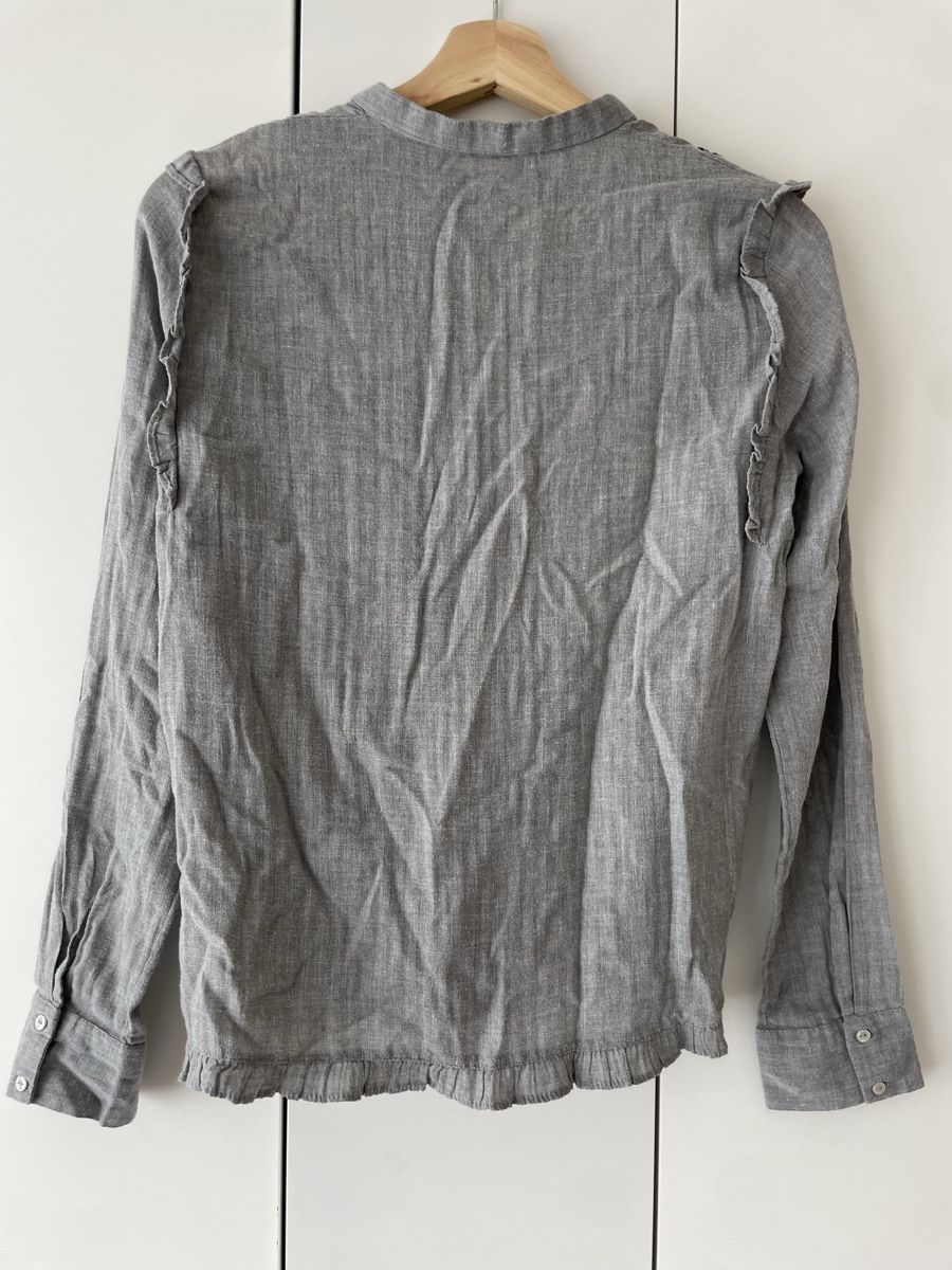 Zara Camicette: Grey Embroidered Blouse – Usato da Thalwil venduto da Marina2603 3