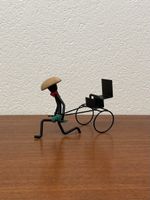 Dänische Drahtfigur mid century Streichholzhalter Figur