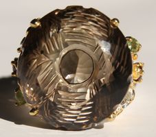 NEU: Mega Rauchquarz Schmuck Grösse 58 Designerstück