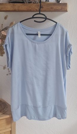 Himmelblaues Damenshirt/Bluse Kurzarm Gr. M Soyaconcept