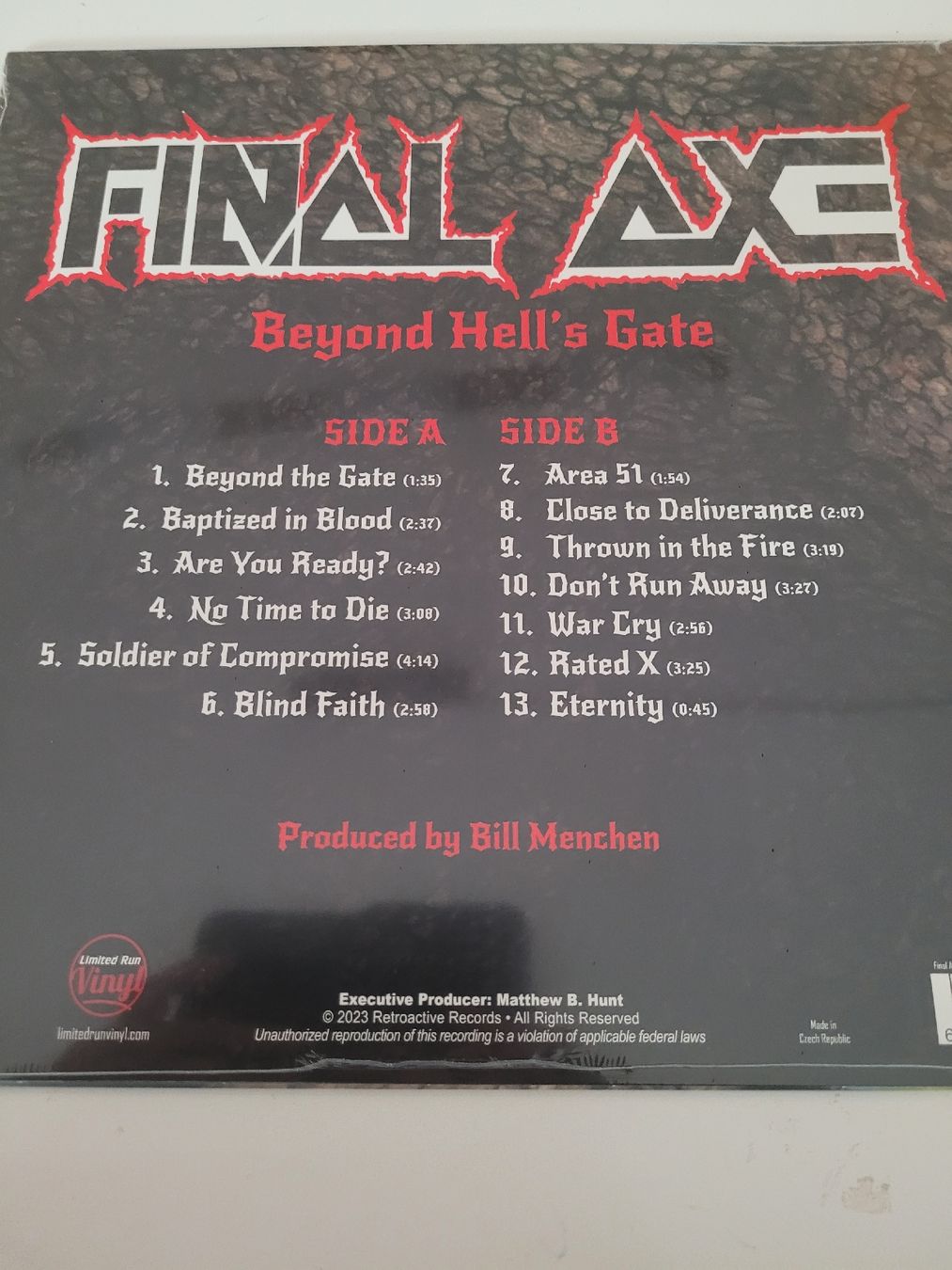 Schallplatten: Final Axe - Beyond Hell's Gate Vinyl LP – Neu und originalverpackt aus Münsingen von Drachenwurst 1