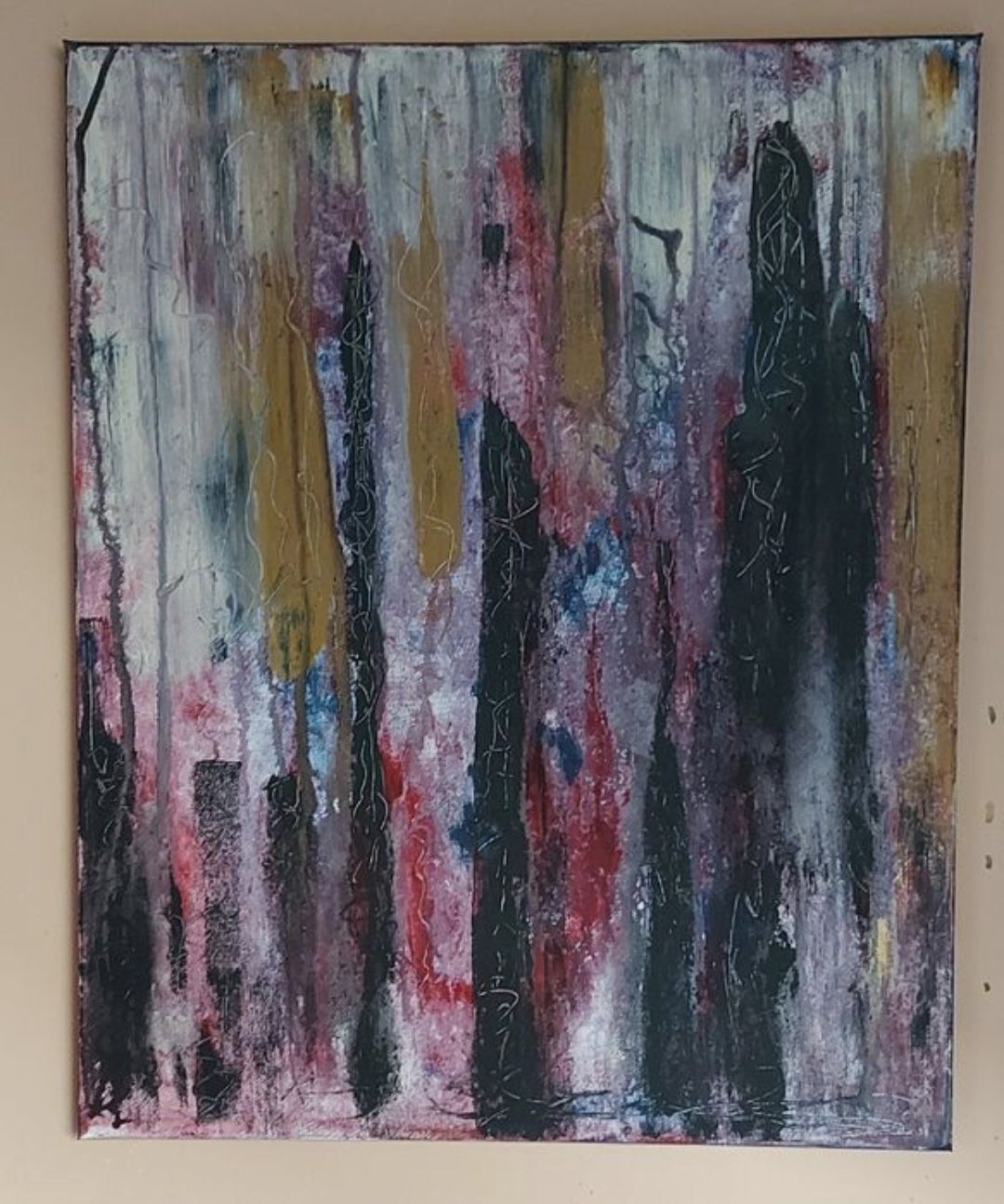Tableaux: Gemälde Schattenbild handmade 40×50 – Neuf (Voir description) à Riehen par Steinbock1970