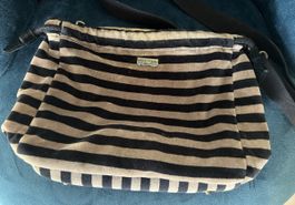Borsa Sonia Rykiel vintage a righe beige e nere. Affare!
