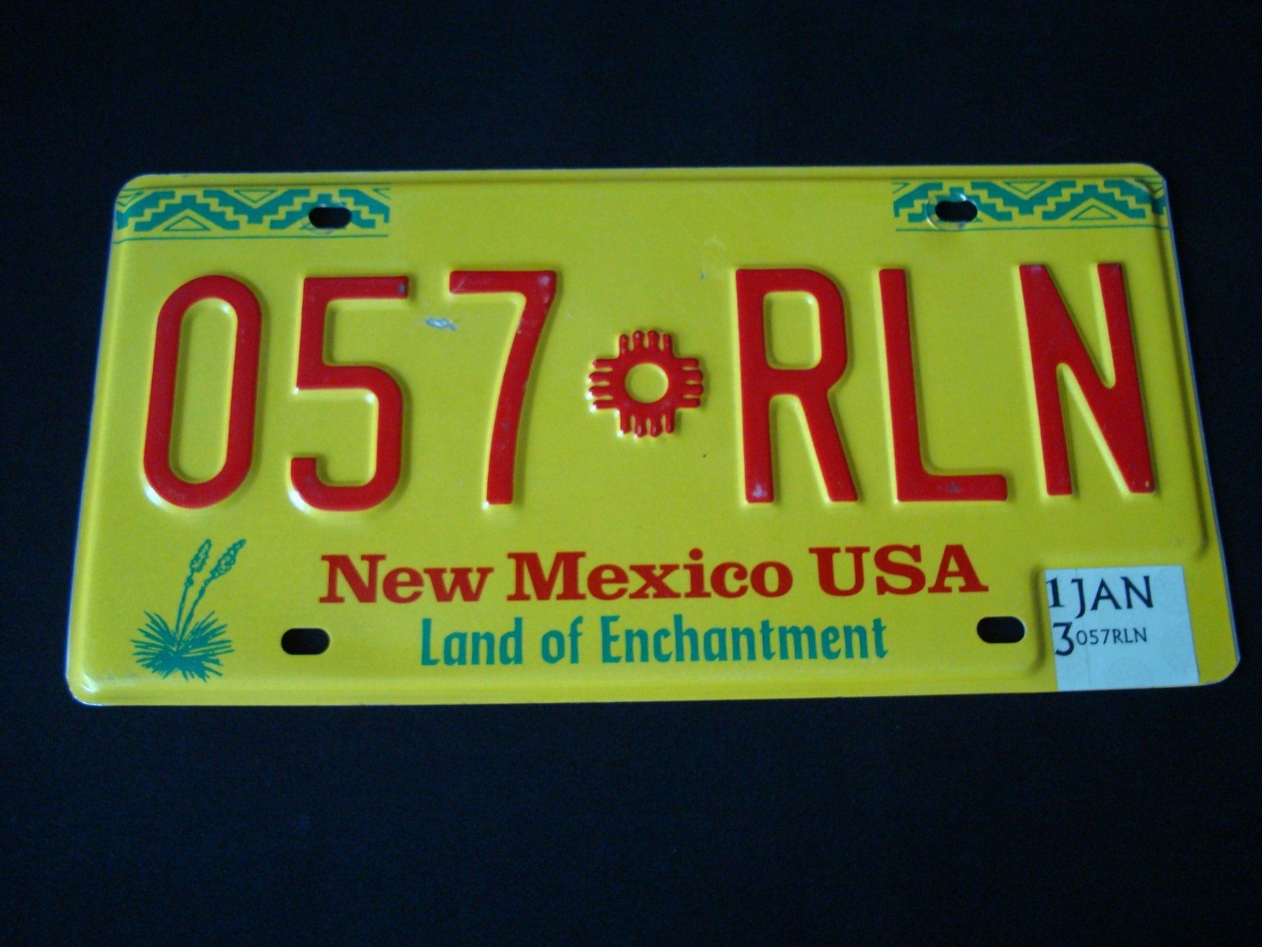 Schilder: NEW MEXICO 057 RLN – Gebraucht aus Scherz von 5246