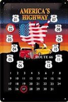Kalender -  Route 66 Americas Highway Kalender Blechschild