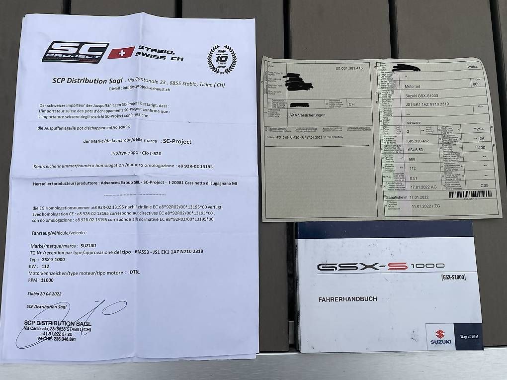 Suzuki Route: Suzuki GSX-S 1000 – D'occasion à Oberrüti par Etter90 4