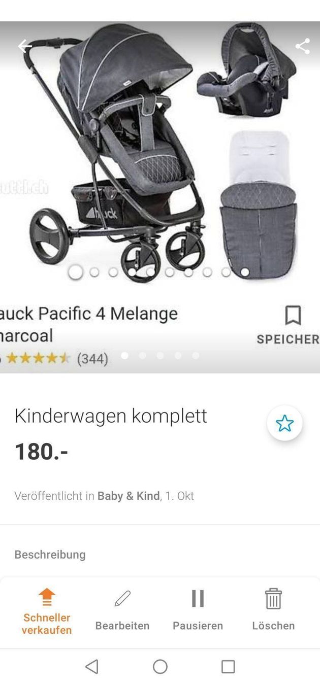 Hauck Carrozzine: Kinderwagen – Usato da Oberbüren venduto da Eis100 3