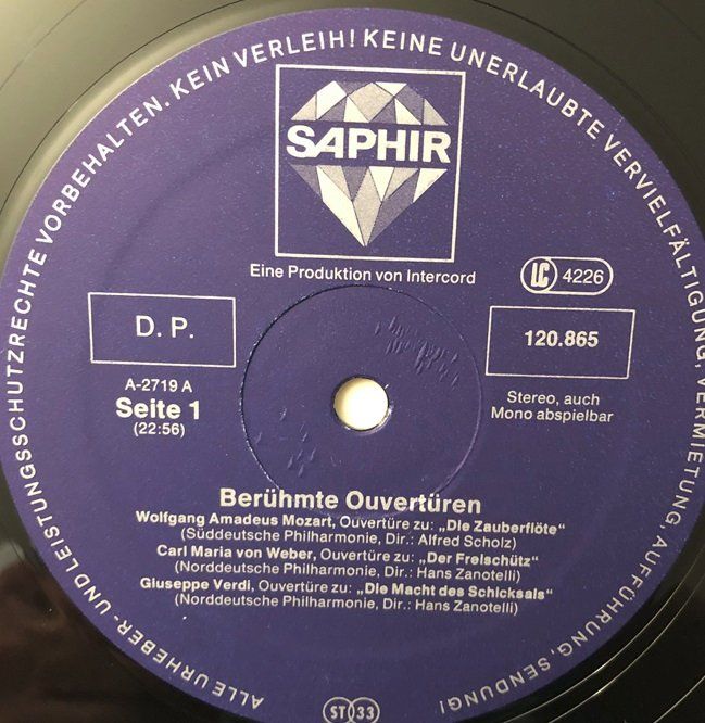 Dischi in vinile: Berühmte Ouvertüren (LP) – Usato da Grüningen venduto da azulamarillo_vinyl 2