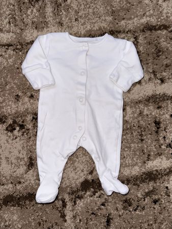 Gr 50  weisses Pyjama