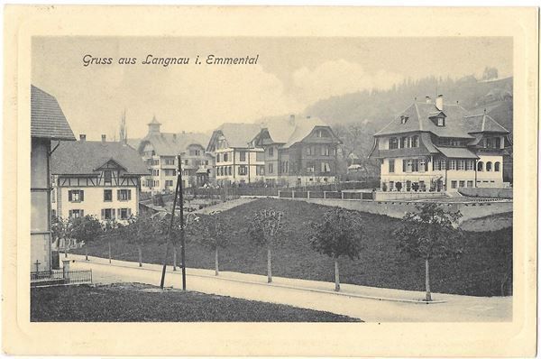 Cartoline postali: Langnau im Emmental Teilansicht – Usato da Olten venduto da clotaldi