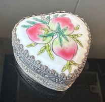 Vintage Schmuckbox ❤️ Herz Pillendose evtl. versilbert
