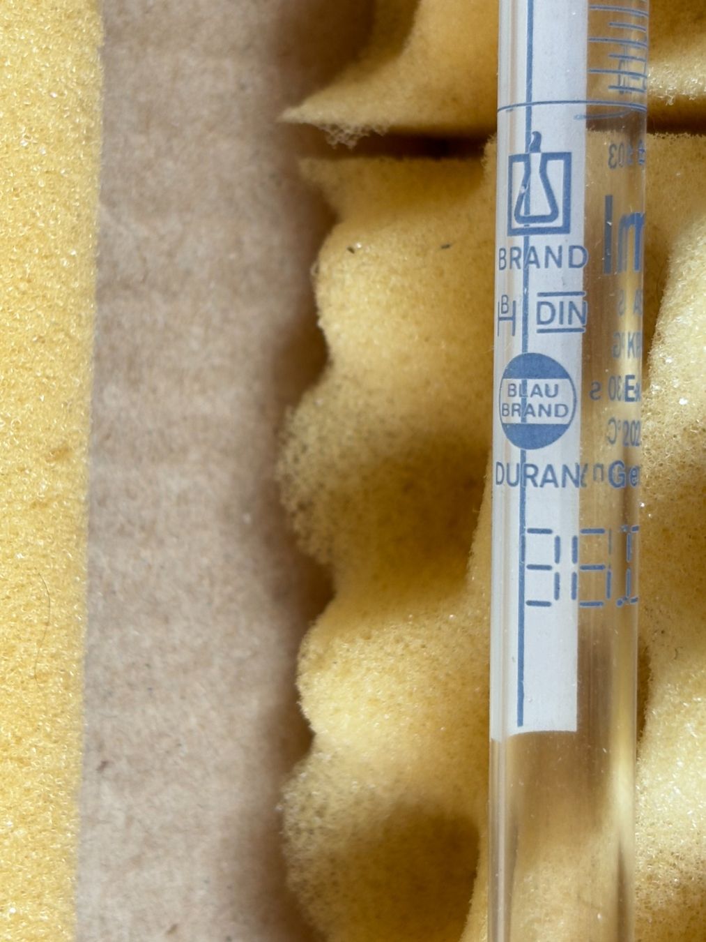 Schott Gläser: 25 mL Bürette mit Schellbachstreifen Klasse B, Duranglas – Neu und originalverpackt aus Birmenstorf AG von tritonius 2