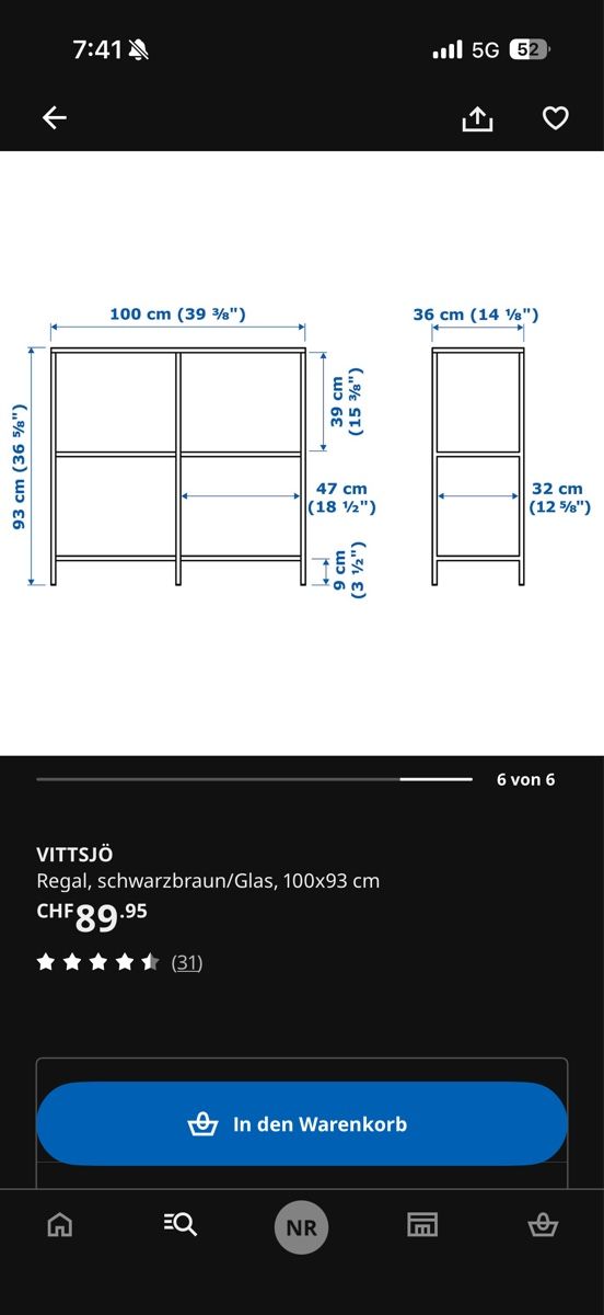 Scaffali: Metall Regal Schwarz IKEA Vittsjö – Usato da Glattpark(Opfikon) venduto da NadjaRr 3