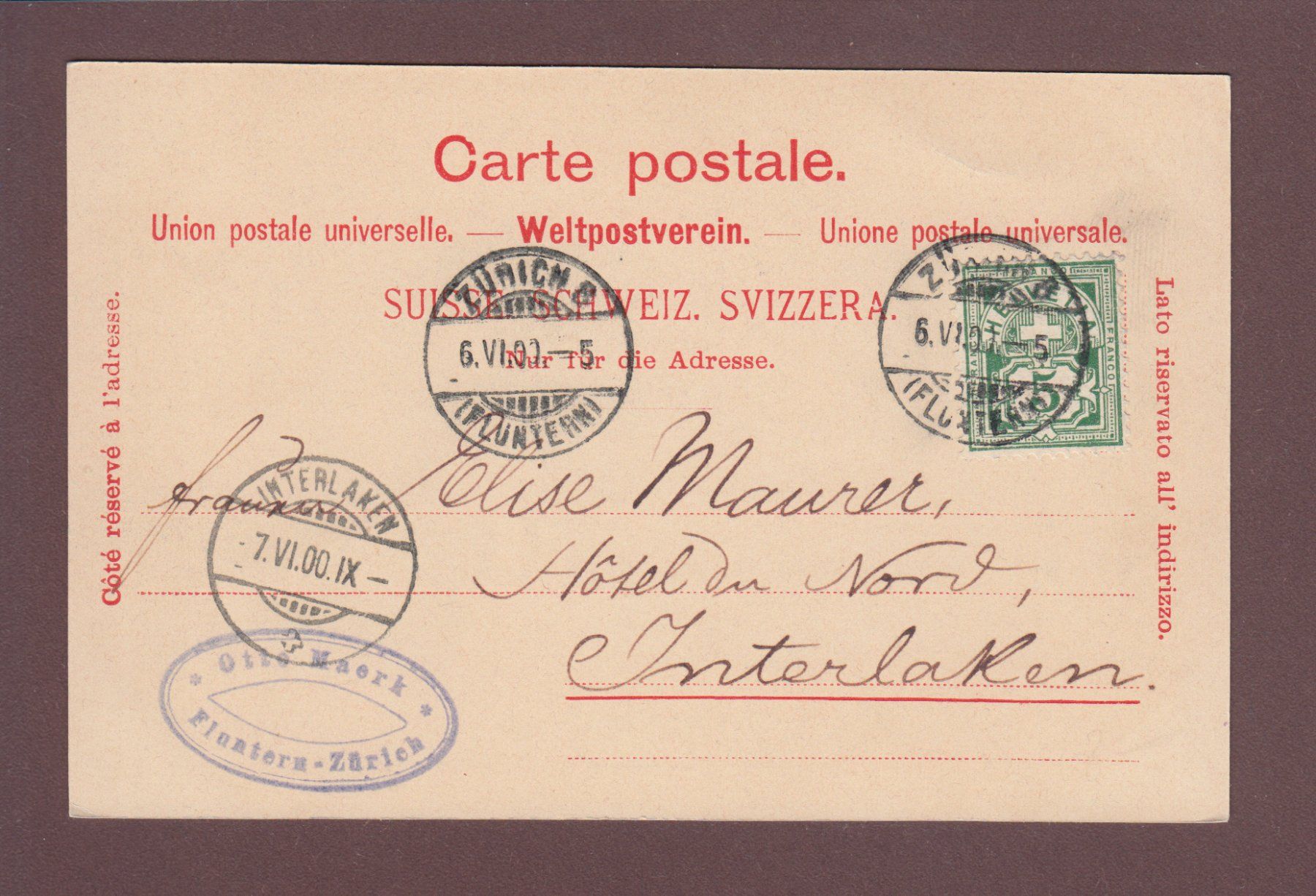 Cartoline postali: Gruss aus ZÜRICH - Landesmuseum - 1900 – Usato da Pully venduto da nicecards 1