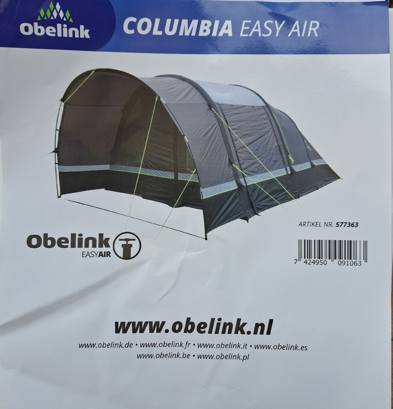 Zelte: Columbia Easy Air 5 von Obelink – Neu (gemäss Beschreibung) aus Eschlikon TG von Muffi1968