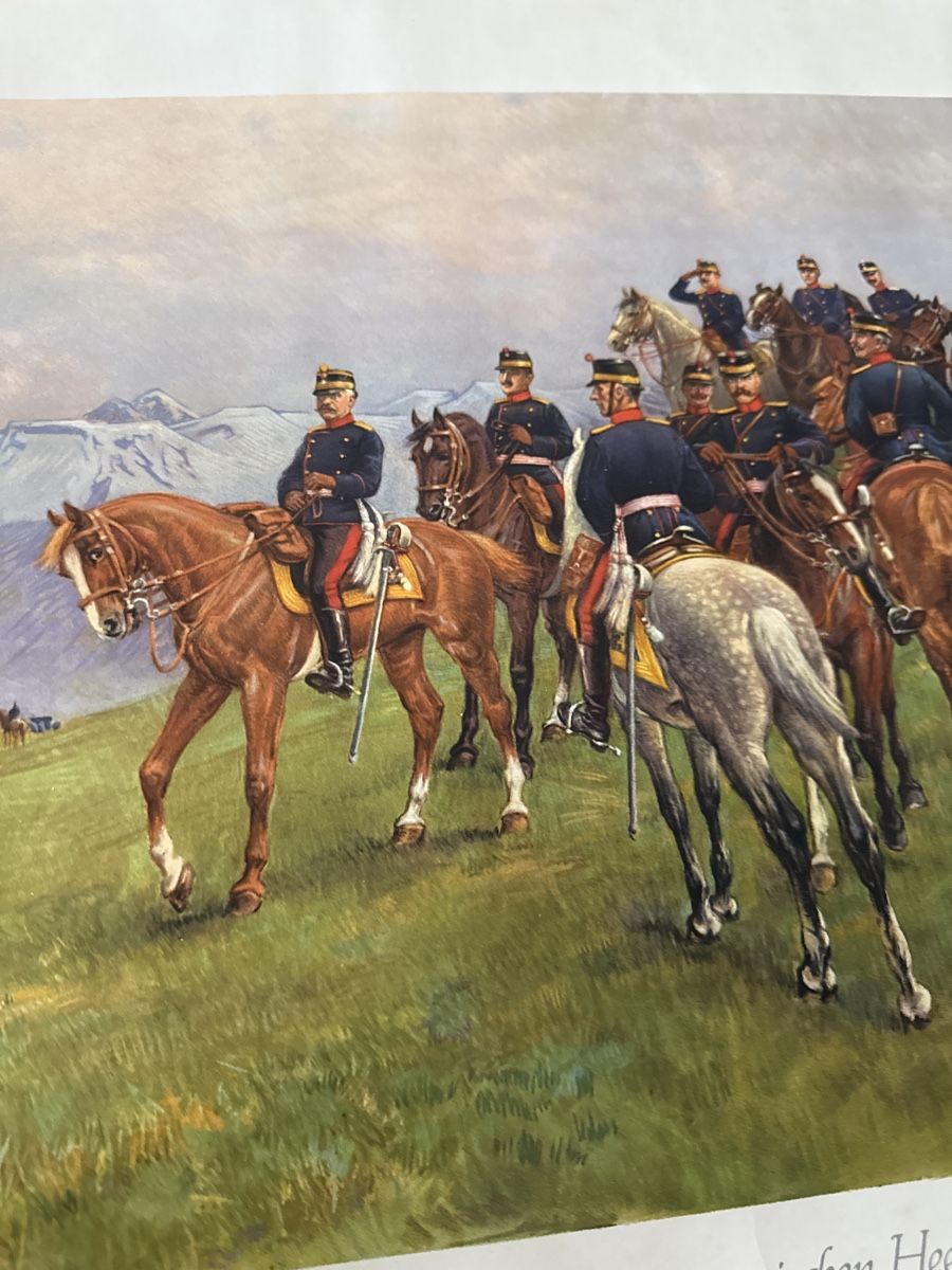 Grafica & Litografie: Original J.C. Kaufmann Lithografie "Die Schweizer Armee" – Usato da Rorschach venduto da berns08 1