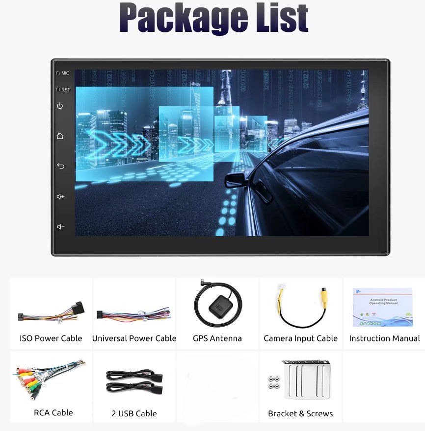 Radios: Android 13 2 Din Autoradio Carplay Auto 7 – Neu und originalverpackt aus Unterägeri von RmOnline 8