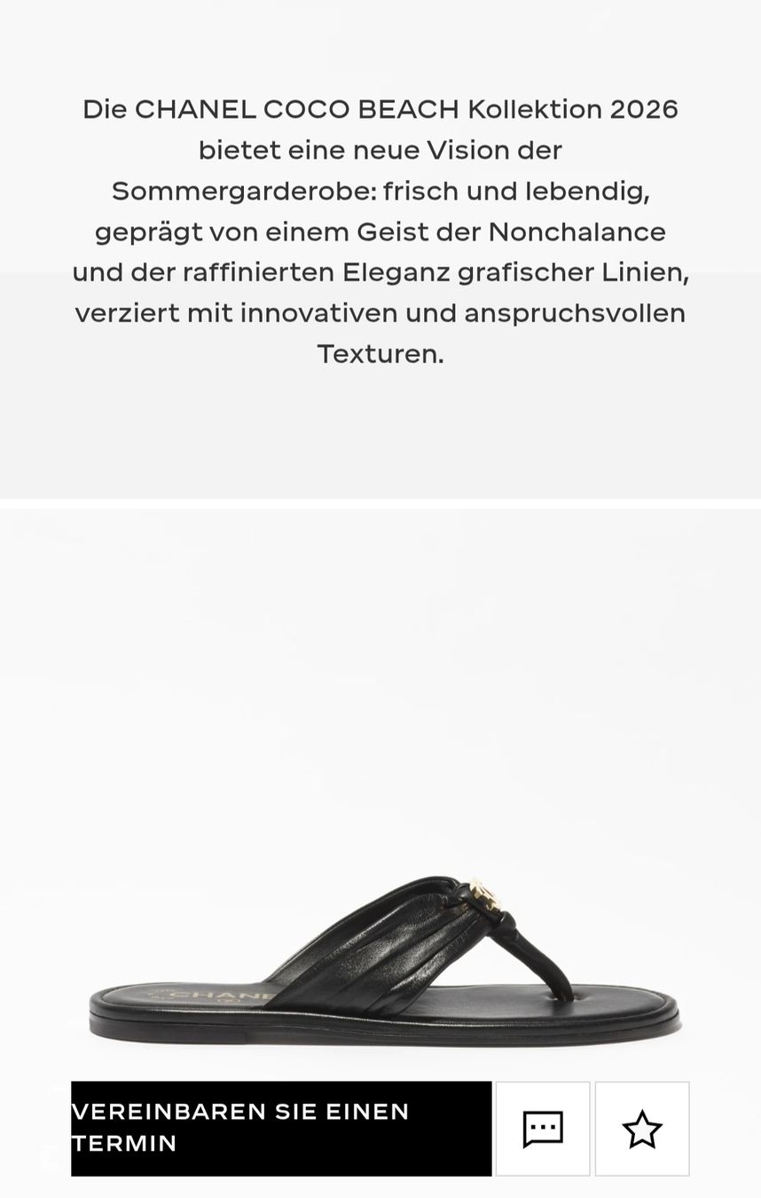 Chanel Chaussures femmes: CHANEL COCO BEACH 2026 Flip Flop aus Leder – D'occasion à Erlenbach ZH par nlh 8