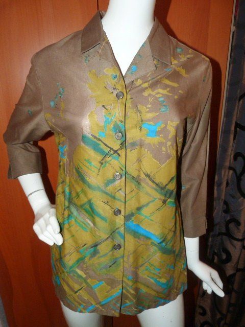 Peter Hahn Camicette: Bluse von Peter Hahn, Gr. 38, olivgrün % – Usato da Nunningen venduto da Fashion-Ave51