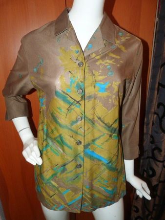 Bluse von Peter Hahn, Gr. 38, olivgrün %