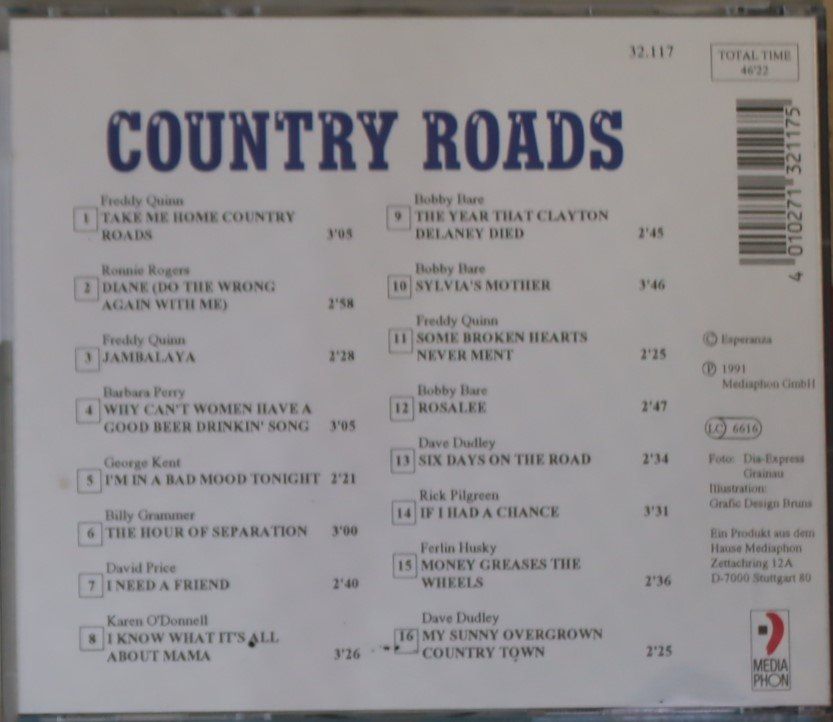 CDs: Country Roads – D'occasion à Luzern par CONTENTI 2