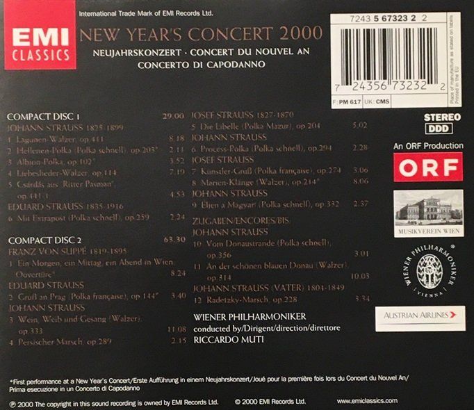 CDs: Neujahrskonzert 2000 (Riccardo Muti) – Gebraucht aus Grüningen von azulamarillo 1