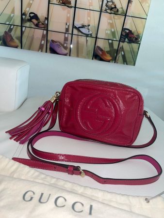 Gucci Soho Disco cuir verni rose 🤩💕