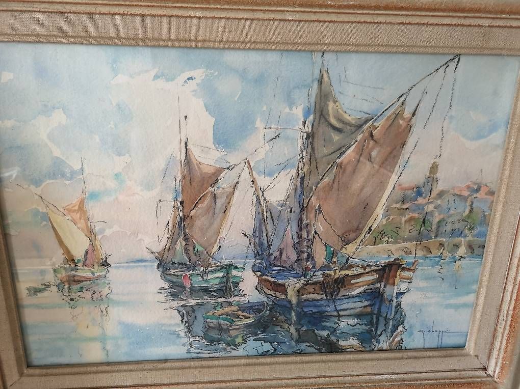 Dipinti: Aquarelle signée georges Chappuis – Usato da Neuchatel venduto da sckkj