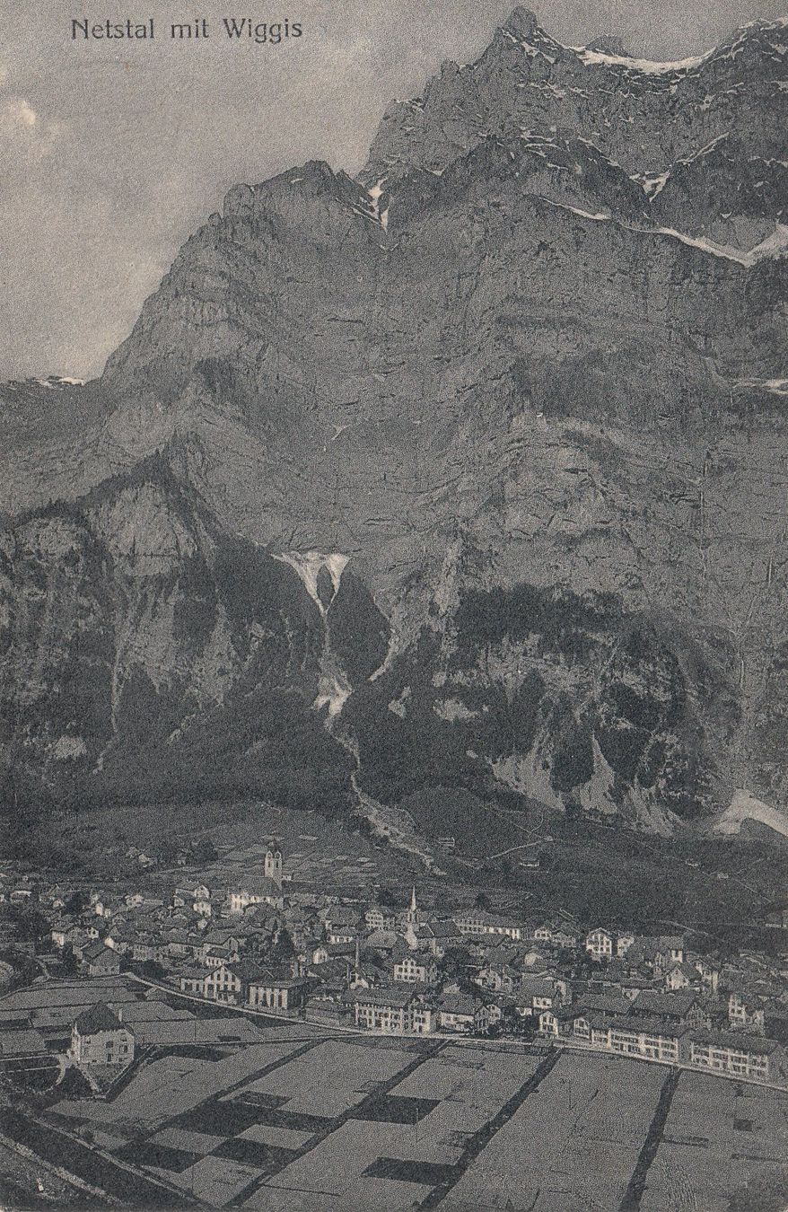 Cartoline postali: Netstal mit Wiggis 1912 – Usato da Bürglen TG venduto da StampGraf