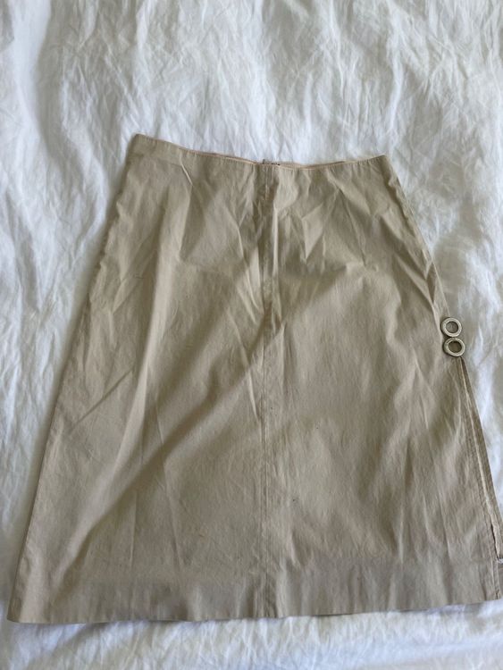 Jupe Gianfranco Ferré GF Laine Beige – Taille US 26 IT 40, Longueur Genou, A-Line