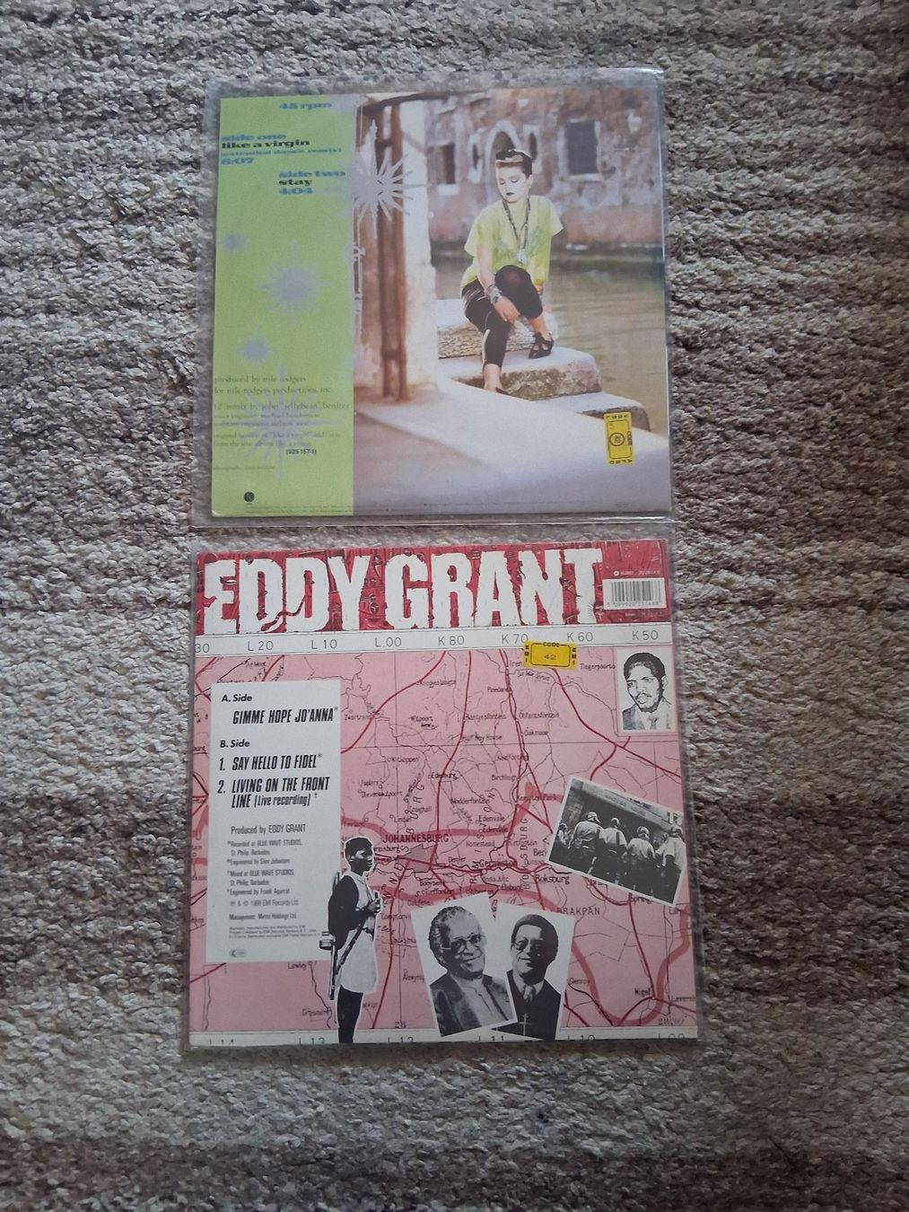 Dischi in vinile: 2 vinyles  30 Cm. Madonna "Like a Virgin" et Eddy Grant – Usato da Aigle venduto da Marcagapit 1