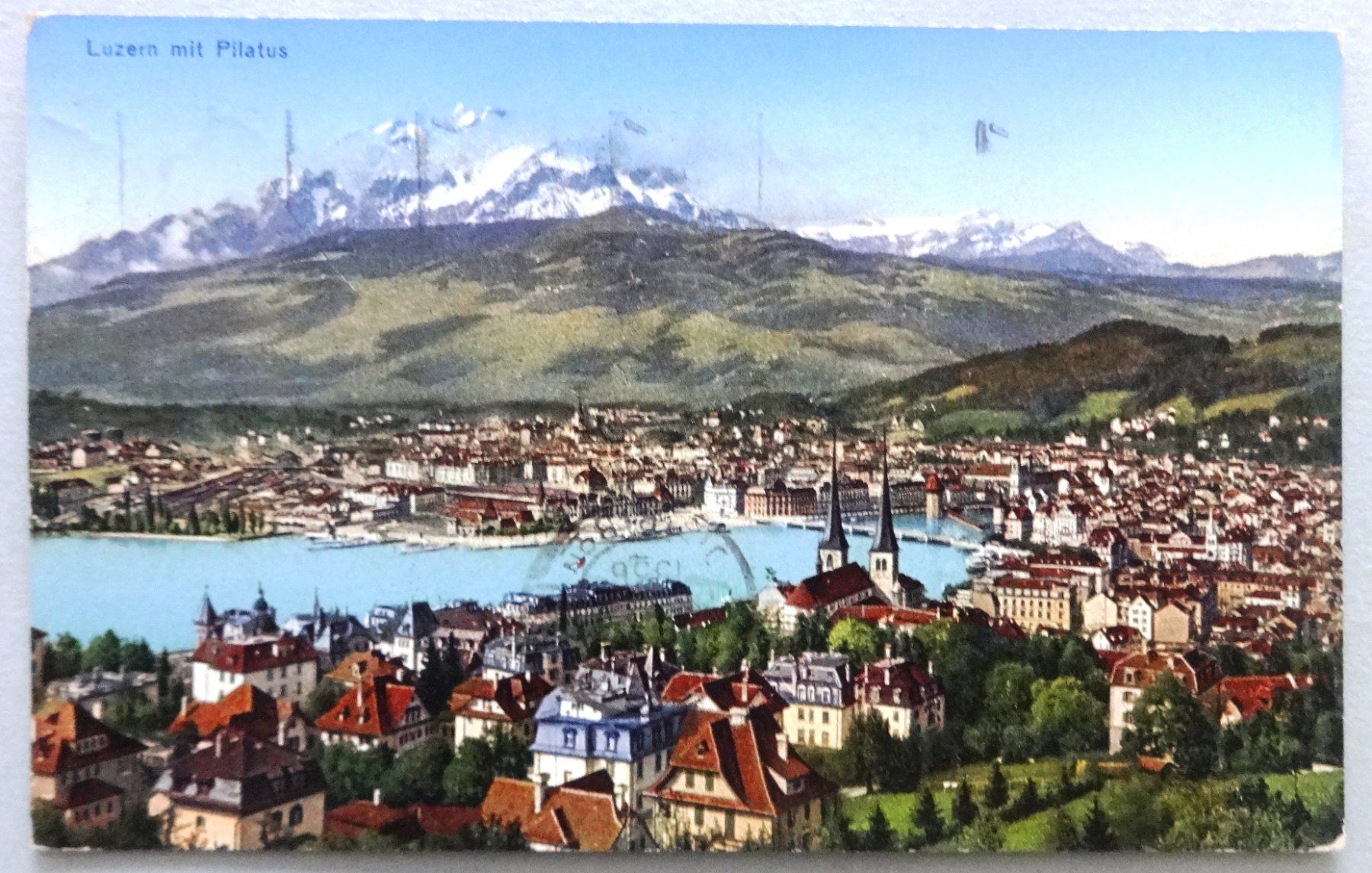 Ansichtskarten: Luzern mit Pilatus – Gebraucht aus Fétigny von Billy2miny