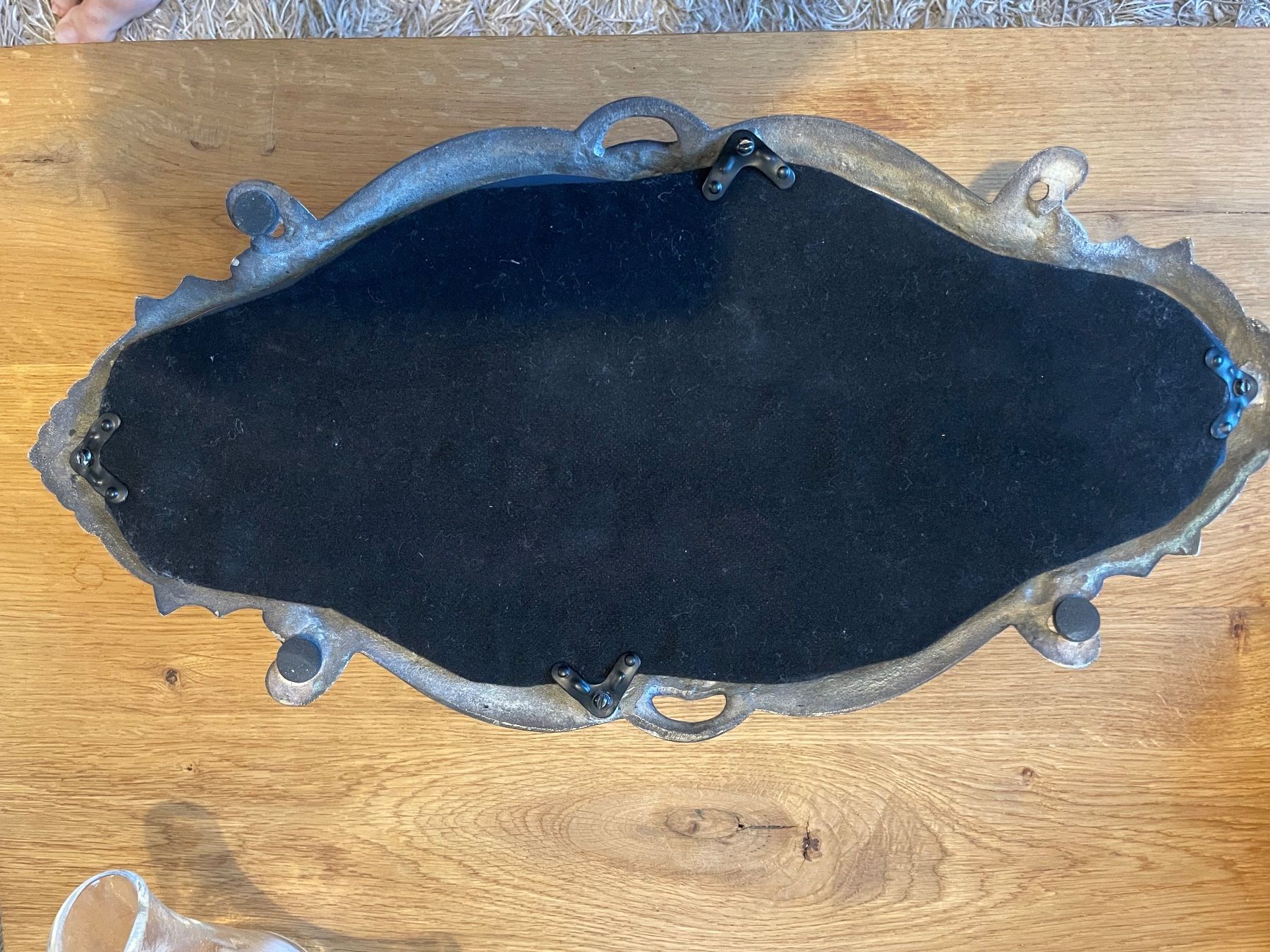 Spiegel: Serviertablett Spiegel versilbert mit Griffen ca. 40cm – Gebraucht aus Bern von roa80 2