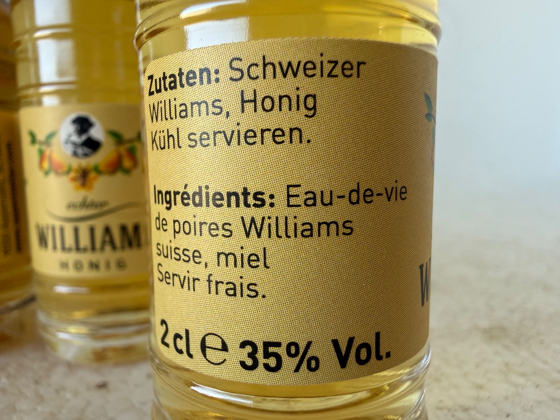 Williams Bevande alcoliche: Echter Williams Honig  35% Trio 3x2cl... – Nuovo e nell'imballaggio originale da Wöschnau venduto da Vinsale 2
