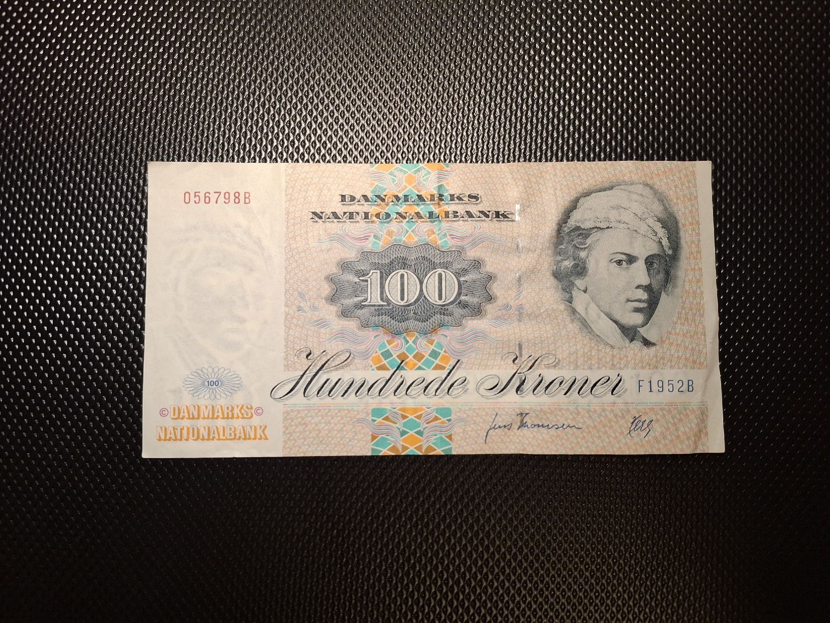 Banknoten: Banknote 100 Kroner Dänemark 1972 Serie A. – Gebraucht aus Geroldswil von Antica01