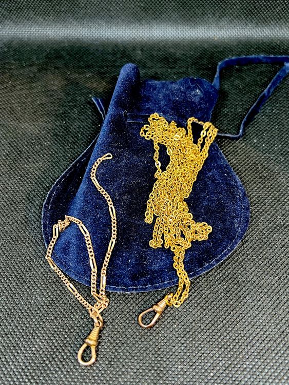 Ibasenice Taschenuhr Kette Vintage - 37cm Metall Albert Kette Bronze