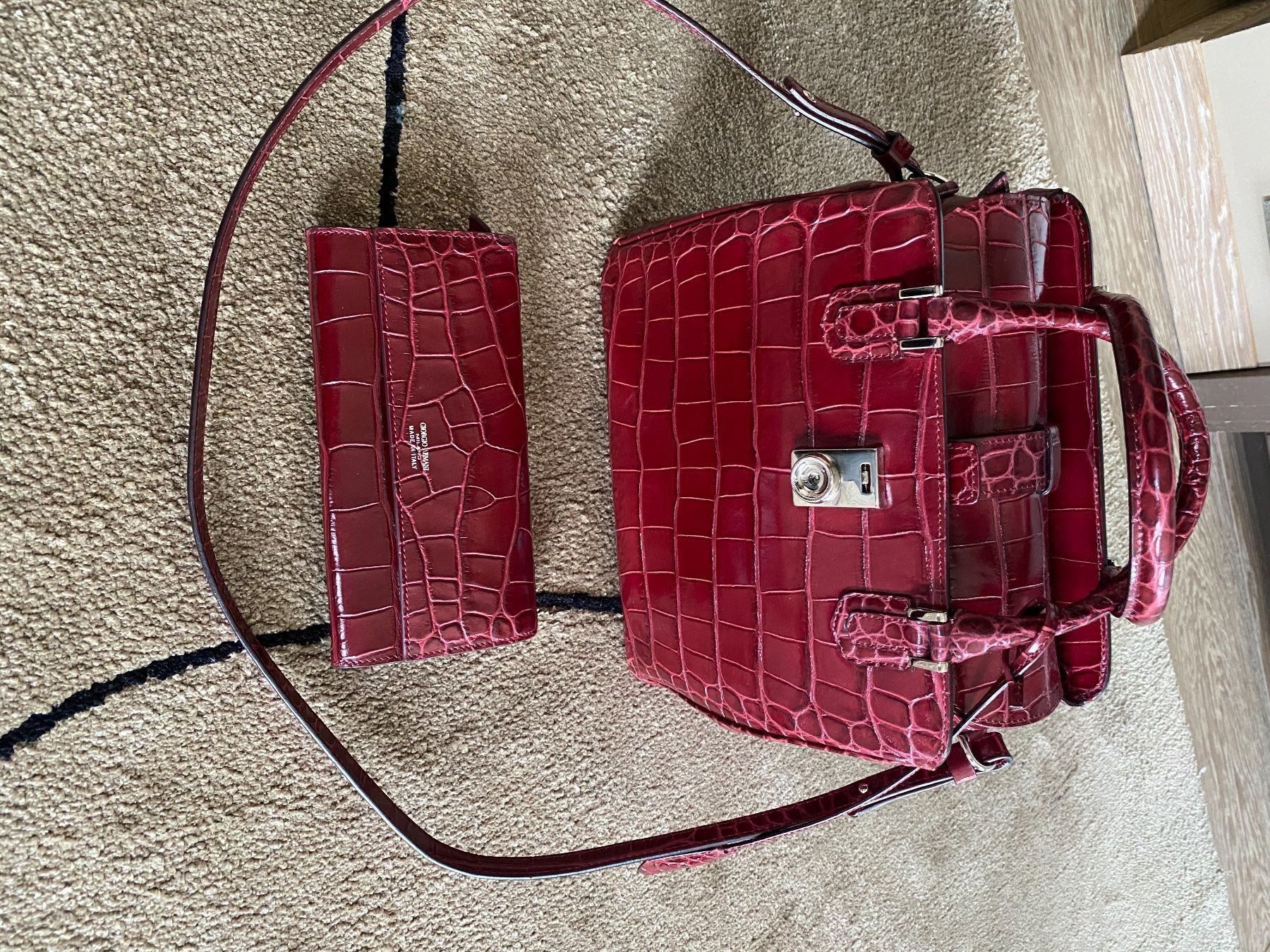 Armani Borse da donna: Armani Leder Tasche und Portemonaie – Usato da Zollikon venduto da ValeL